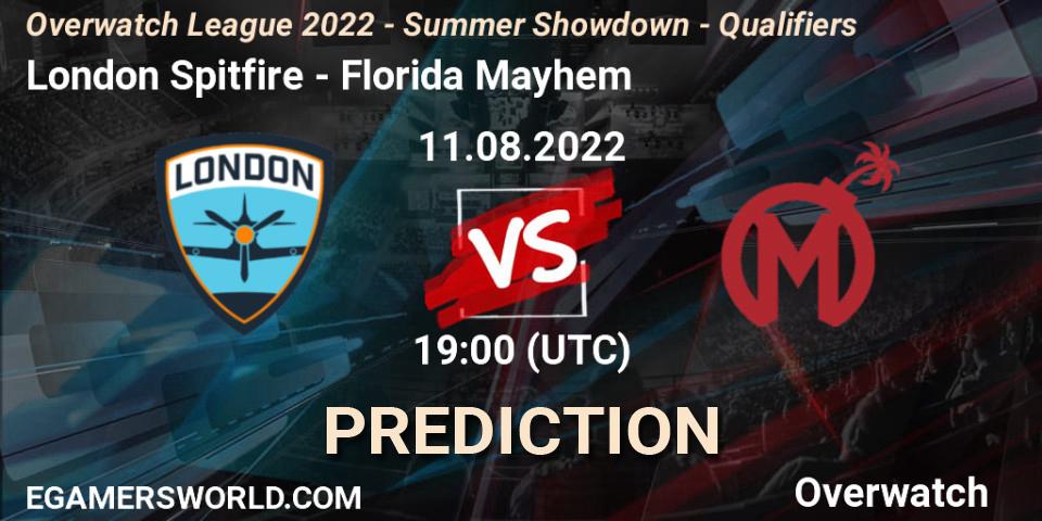 London Spitfire vs Florida Mayhem: Betting TIp, Match Prediction. 11.08.22. Overwatch, Overwatch League 2022 - Summer Showdown - Qualifiers
