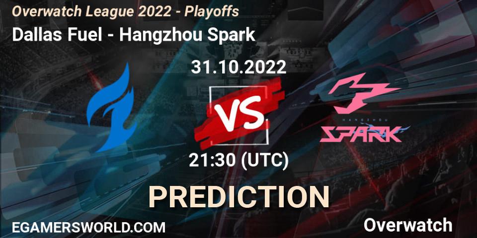 Dallas Fuel vs Hangzhou Spark: Betting TIp, Match Prediction. 31.10.22. Overwatch, Overwatch League 2022 - Playoffs