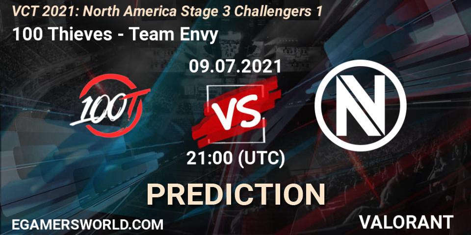 100 Thieves vs Team Envy: Betting TIp, Match Prediction. 09.07.2021 at 21:00. VALORANT, VCT 2021: North America Stage 3 Challengers 1