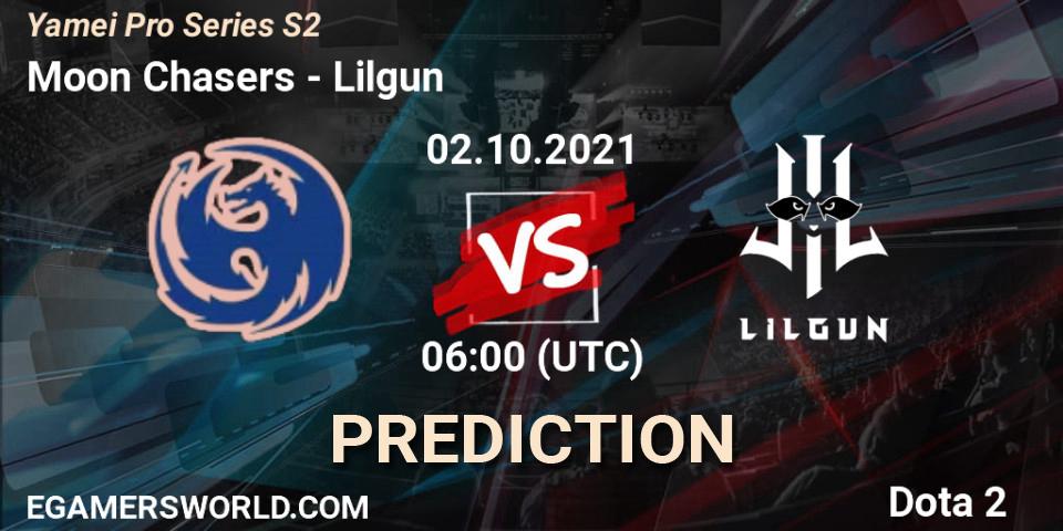 Moon Chasers vs Lilgun: Betting TIp, Match Prediction. 02.10.21. Dota 2, Yamei Pro Series S2