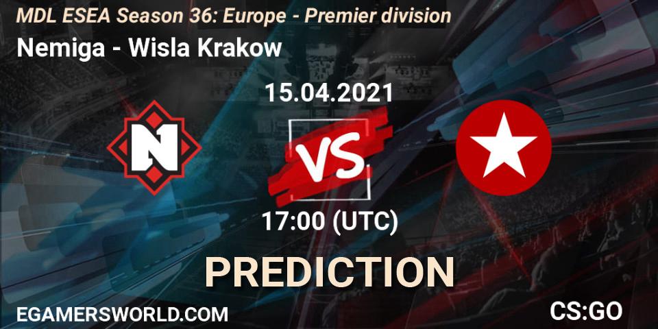 Nemiga vs Wisla Krakow: Betting TIp, Match Prediction. 15.04.21. CS2 (CS:GO), MDL ESEA Season 36: Europe - Premier division