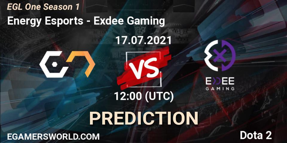 Energy Esports vs Exdee Gaming: Betting TIp, Match Prediction. 17.07.21. Dota 2, EGL One Season 1