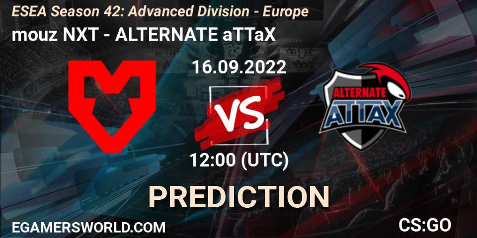 mouz NXT vs ALTERNATE aTTaX: Betting TIp, Match Prediction. 16.09.22. CS2 (CS:GO), ESEA Season 42: Advanced Division - Europe