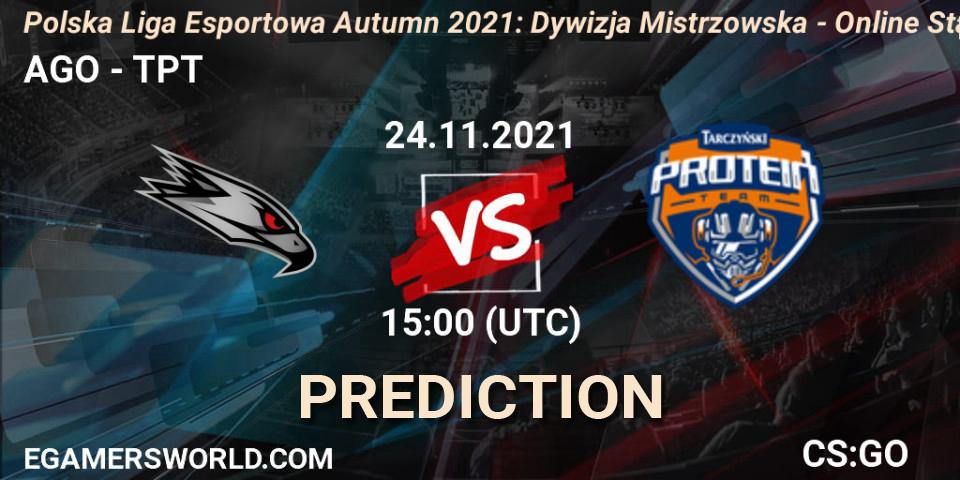 AGO vs TPT: Betting TIp, Match Prediction. 24.11.21. CS2 (CS:GO), Polska Liga Esportowa Autumn 2021: Dywizja Mistrzowska - Online Stage