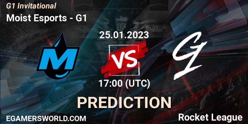 Moist Esports vs G1: Betting TIp, Match Prediction. 25.01.2023 at 17:00. Rocket League, G1 Invitational