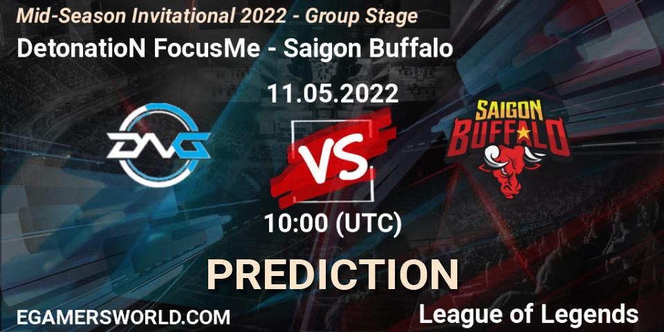 DetonatioN FocusMe vs Saigon Buffalo: Betting TIp, Match Prediction. 11.05.2022 at 10:20. LoL, Mid-Season Invitational 2022 - Group Stage