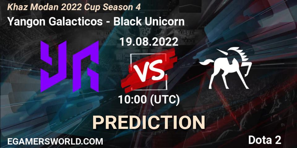 Yangon Galacticos vs Black Unicorn: Betting TIp, Match Prediction. 20.08.2022 at 10:12. Dota 2, Khaz Modan 2022 Cup Season 4