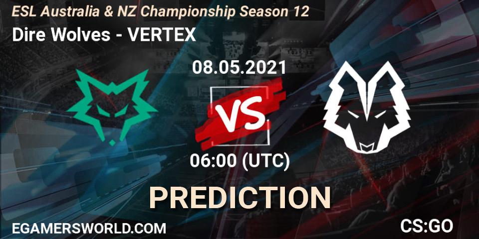 Dire Wolves vs VERTEX: Betting TIp, Match Prediction. 08.05.2021 at 06:55. Counter-Strike (CS2), ESL Australia & NZ Championship Season 12