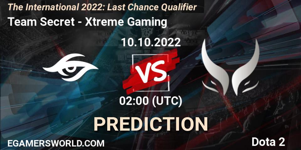 Team Secret vs Xtreme Gaming: Betting TIp, Match Prediction. 10.10.22. Dota 2, The International 2022: Last Chance Qualifier
