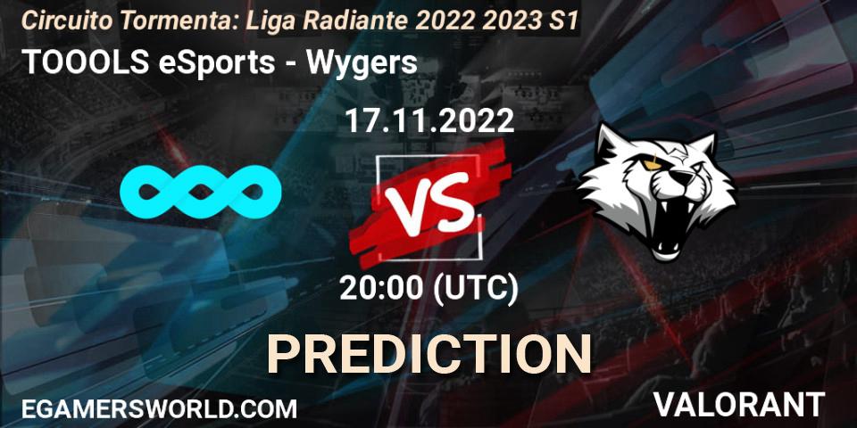 TOOOLS eSports vs Wygers: Betting TIp, Match Prediction. 24.11.2022 at 20:00. VALORANT, Circuito Tormenta: Liga Radiante 2022 2023 S1