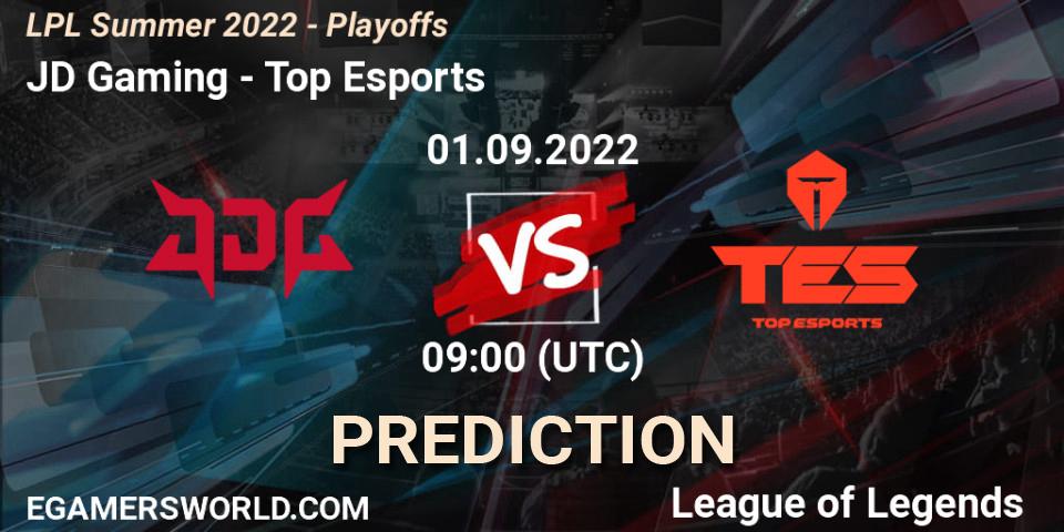 JD Gaming vs Top Esports: Betting TIp, Match Prediction. 01.09.2022 at 09:00. LoL, LPL Summer 2022 - Playoffs