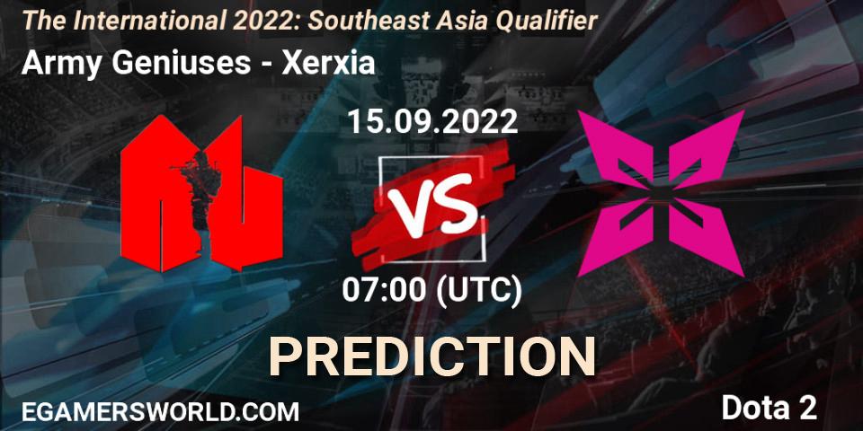 Army Geniuses vs Xerxia: Betting TIp, Match Prediction. 15.09.22. Dota 2, The International 2022: Southeast Asia Qualifier