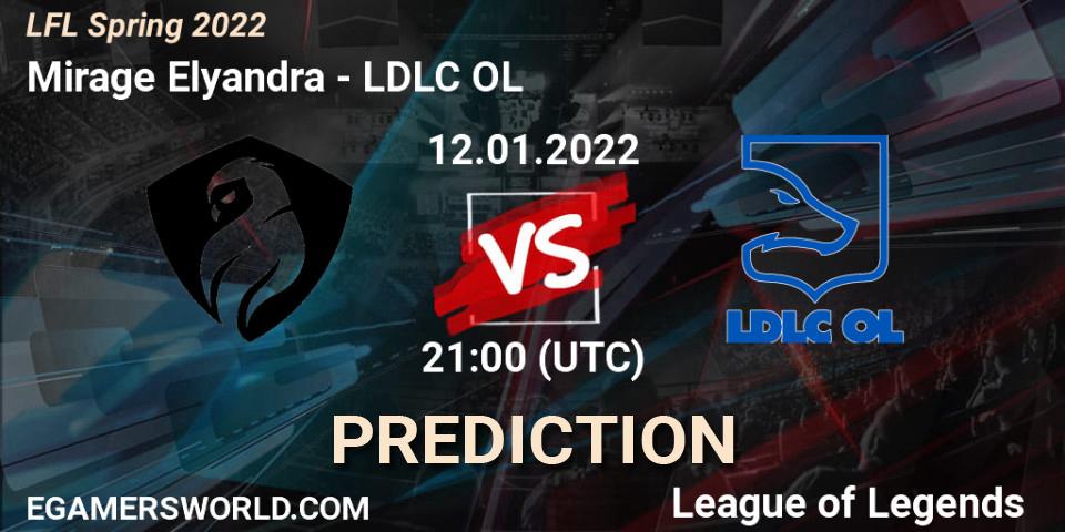 Mirage Elyandra vs LDLC OL: Betting TIp, Match Prediction. 12.01.2022 at 21:30. LoL, LFL Spring 2022