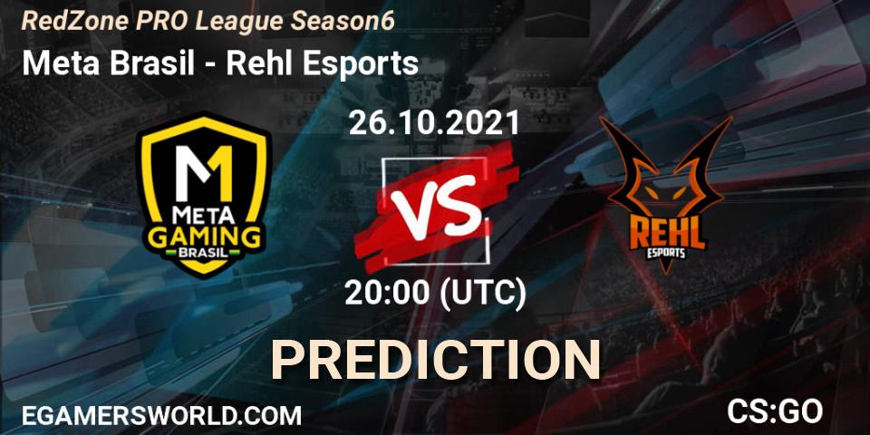 Meta Gaming BR vs Rehl Esports: Betting TIp, Match Prediction. 26.10.2021 at 20:00. Counter-Strike (CS2), RedZone PRO League Season 6