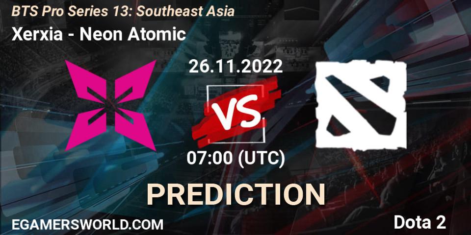 Xerxia vs Neon Atomic: Betting TIp, Match Prediction. 26.11.22. Dota 2, BTS Pro Series 13: Southeast Asia
