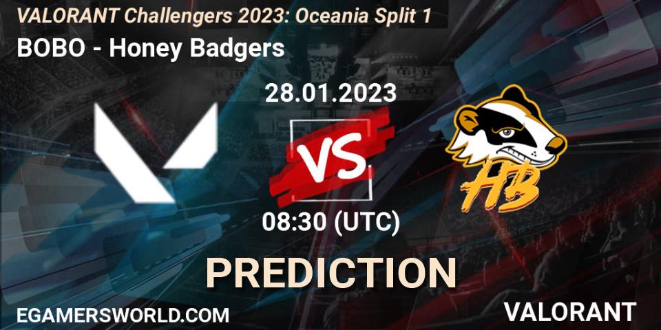 BOBO vs Honey Badgers: Betting TIp, Match Prediction. 28.01.23. VALORANT, VALORANT Challengers 2023: Oceania Split 1