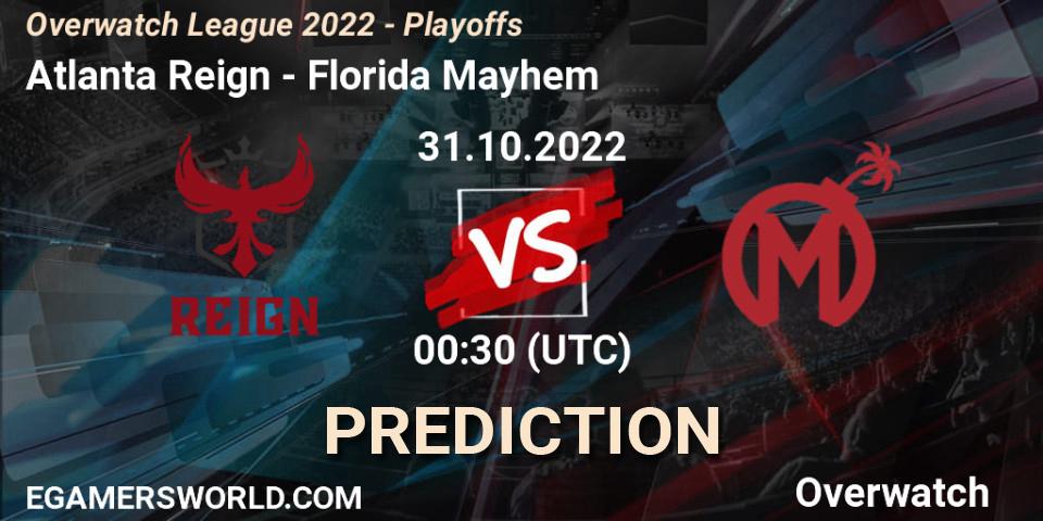 Atlanta Reign vs Florida Mayhem: Betting TIp, Match Prediction. 31.10.22. Overwatch, Overwatch League 2022 - Playoffs