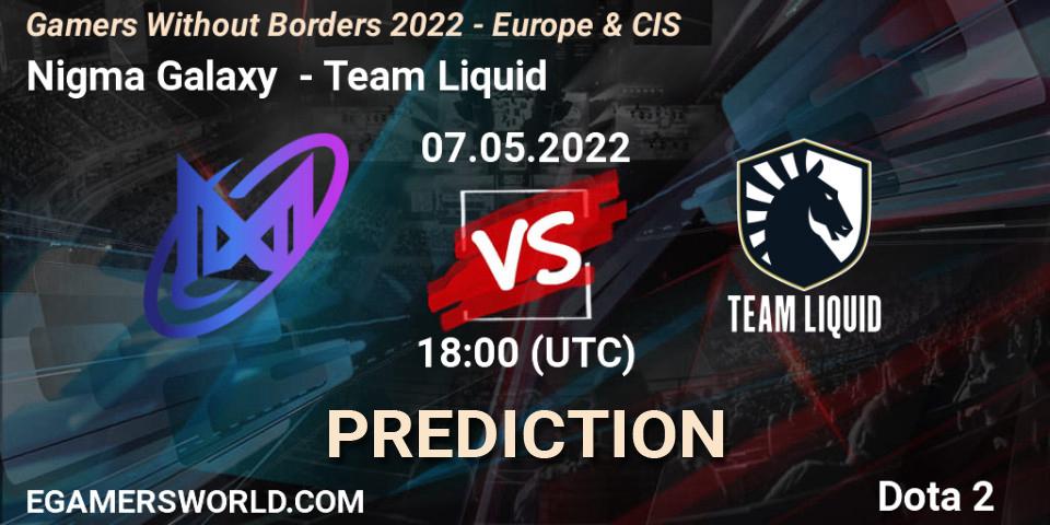 Nigma Galaxy vs Team Liquid: Betting TIp, Match Prediction. 07.05.2022 at 17:55. Dota 2, Gamers Without Borders 2022 - Europe & CIS