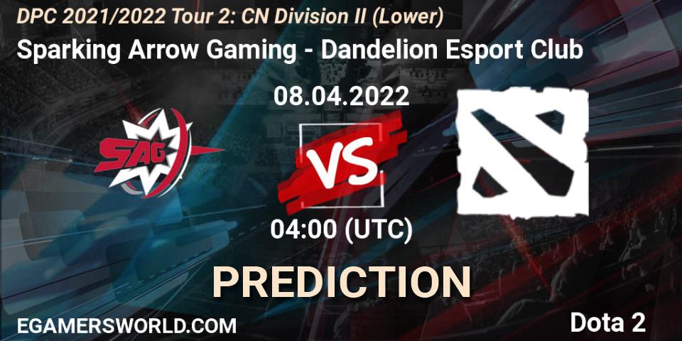 Sparking Arrow Gaming vs Dandelion Esport Club: Betting TIp, Match Prediction. 22.04.22. Dota 2, DPC 2021/2022 Tour 2: CN Division II (Lower)