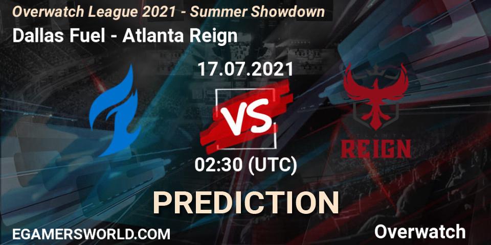 Dallas Fuel vs Atlanta Reign: Betting TIp, Match Prediction. 17.07.21. Overwatch, Overwatch League 2021 - Summer Showdown