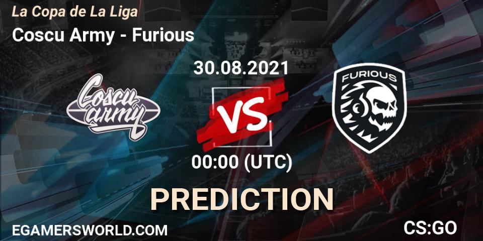 Coscu Army vs Furious: Betting TIp, Match Prediction. 29.08.21. CS2 (CS:GO), La Copa de La Liga