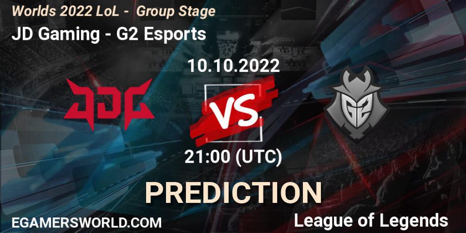 JD Gaming vs G2 Esports: Betting TIp, Match Prediction. 10.10.2022 at 21:00. LoL, Worlds 2022 LoL - Group Stage