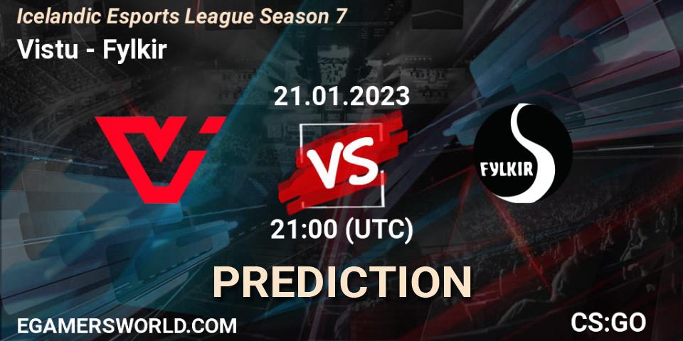 Viðstöðu vs Fylkir: Betting TIp, Match Prediction. 21.01.23. CS2 (CS:GO), Icelandic Esports League Season 7