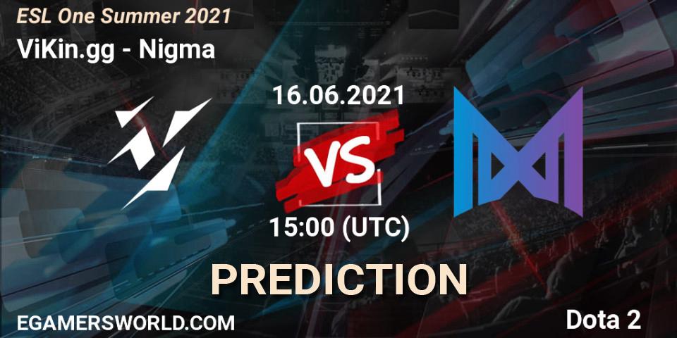ViKin.gg vs Nigma: Betting TIp, Match Prediction. 16.06.21. Dota 2, ESL One Summer 2021