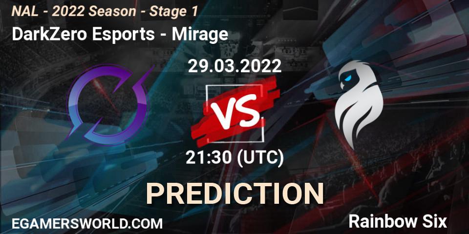 DarkZero Esports vs Mirage: Betting TIp, Match Prediction. 29.03.2022 at 21:30. Rainbow Six, NAL - Season 2022 - Stage 1