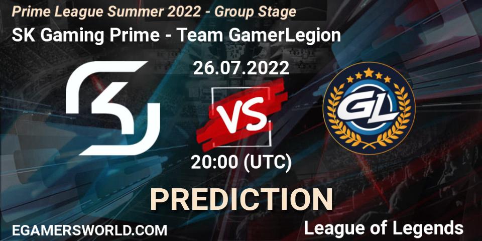 SK Gaming Prime vs Team GamerLegion: Betting TIp, Match Prediction. 26.07.22. LoL, Prime League Summer 2022 - Group Stage