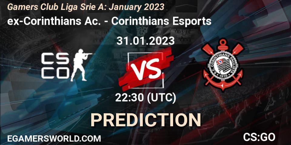 ex-Corinthians Ac. vs Corinthians Esports: Betting TIp, Match Prediction. 31.01.23. CS2 (CS:GO), Gamers Club Liga Série A: January 2023