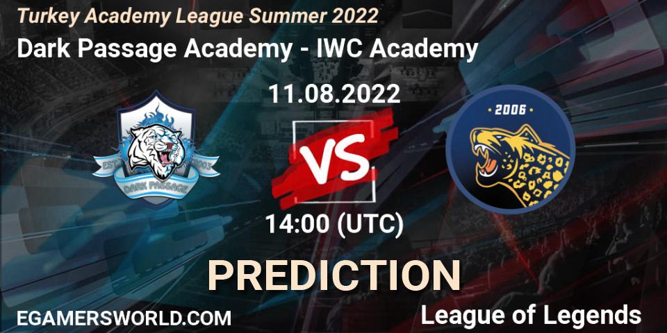 Dark Passage Academy vs IWC Academy: Betting TIp, Match Prediction. 11.08.22. LoL, Turkey Academy League Summer 2022