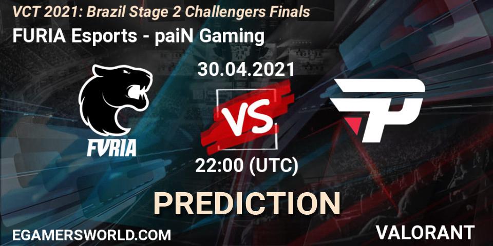 FURIA Esports vs paiN Gaming: Betting TIp, Match Prediction. 01.05.2021 at 16:00. VALORANT, VCT 2021: Brazil Stage 2 Challengers Finals
