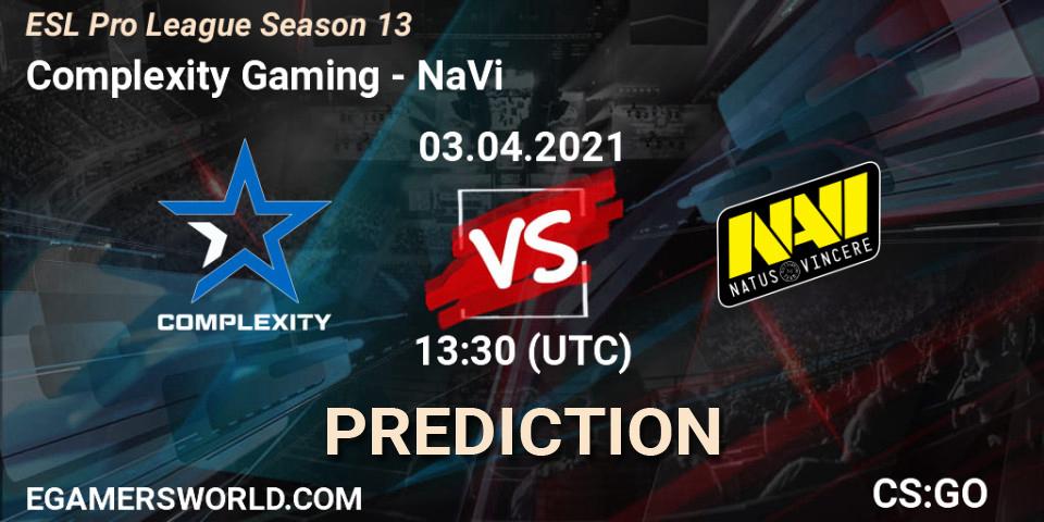 Complexity Gaming vs NaVi: Betting TIp, Match Prediction. 03.04.21. CS2 (CS:GO), ESL Pro League Season 13