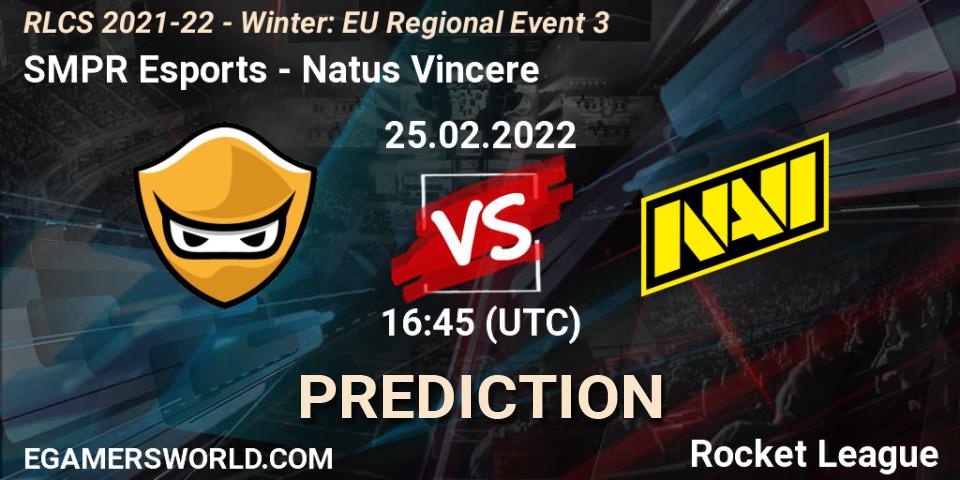 SMPR Esports vs Natus Vincere: Betting TIp, Match Prediction. 25.02.2022 at 16:45. Rocket League, RLCS 2021-22 - Winter: EU Regional Event 3