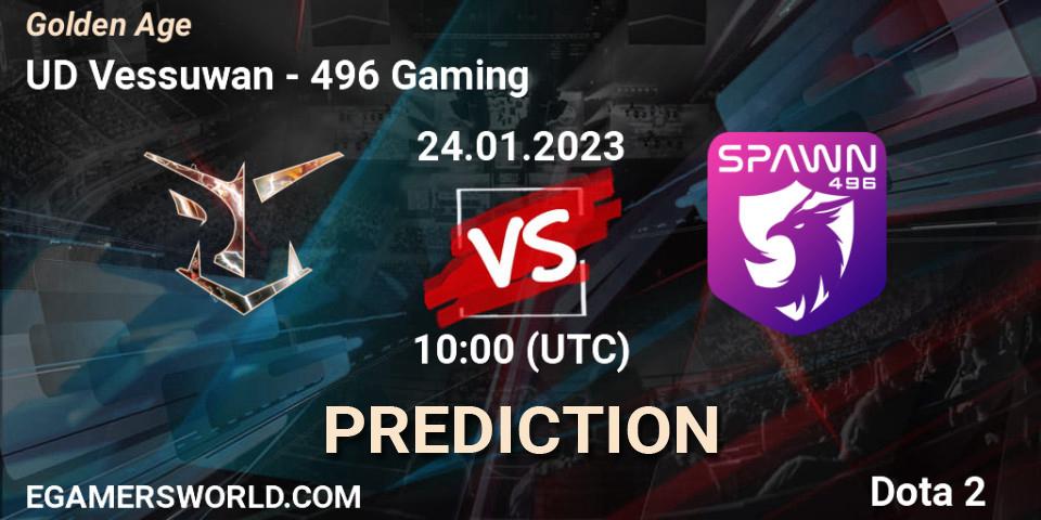 UD Vessuwan vs 496 Gaming: Betting TIp, Match Prediction. 26.01.23. Dota 2, Golden Age