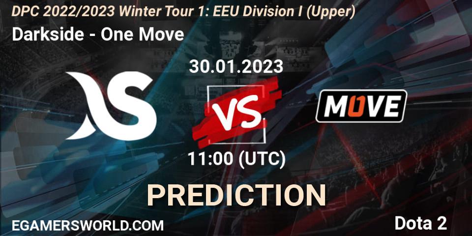 Darkside vs One Move: Betting TIp, Match Prediction. 30.01.23. Dota 2, DPC 2022/2023 Winter Tour 1: EEU Division I (Upper)