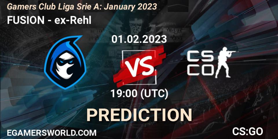 FUSION vs ex-Rehl: Betting TIp, Match Prediction. 01.02.23. CS2 (CS:GO), Gamers Club Liga Série A: January 2023