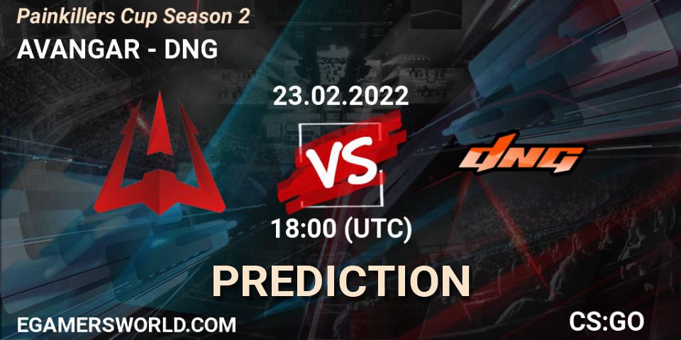 AVANGAR vs DNG: Betting TIp, Match Prediction. 23.02.2022 at 18:00. Counter-Strike (CS2), Painkillers Cup Season 2