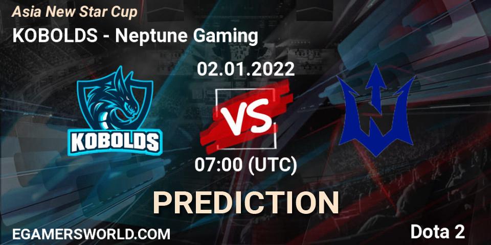 KOBOLDS vs Neptune Gaming: Betting TIp, Match Prediction. 02.01.2022 at 07:08. Dota 2, Asia New Star Cup