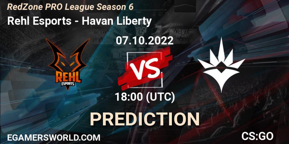Rehl Esports vs Havan Liberty: Betting TIp, Match Prediction. 07.10.2022 at 18:30. Counter-Strike (CS2), RedZone PRO League 2022 Season 6