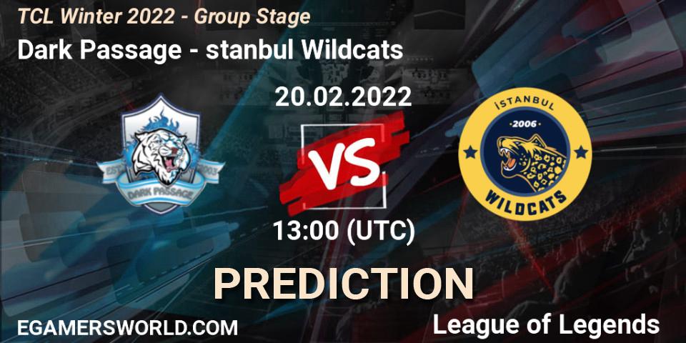 Dark Passage vs İstanbul Wildcats: Betting TIp, Match Prediction. 20.02.22. LoL, TCL Winter 2022 - Group Stage