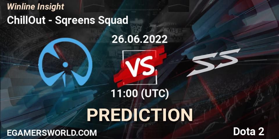 ChillOut vs Sqreens Squad: Betting TIp, Match Prediction. 26.06.2022 at 11:03. Dota 2, Winline Insight