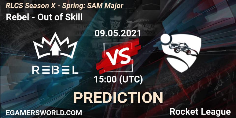 Rebel vs Out of Skill: Betting TIp, Match Prediction. 09.05.2021 at 15:00. Rocket League, RLCS Season X - Spring: SAM Major