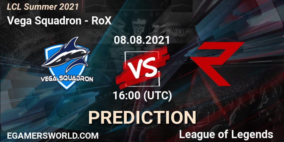 Vega Squadron vs RoX: Betting TIp, Match Prediction. 08.08.21. LoL, LCL Summer 2021