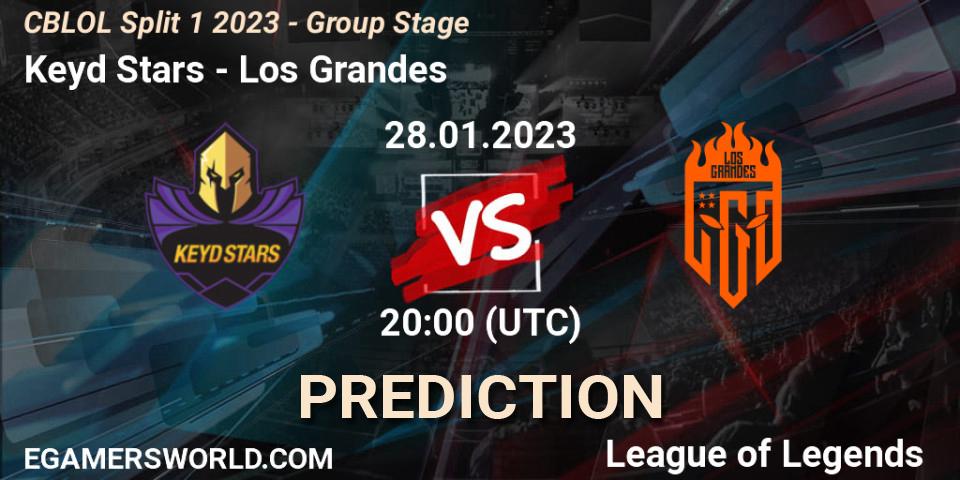 Keyd Stars vs Los Grandes: Betting TIp, Match Prediction. 28.01.23. LoL, CBLOL Split 1 2023 - Group Stage
