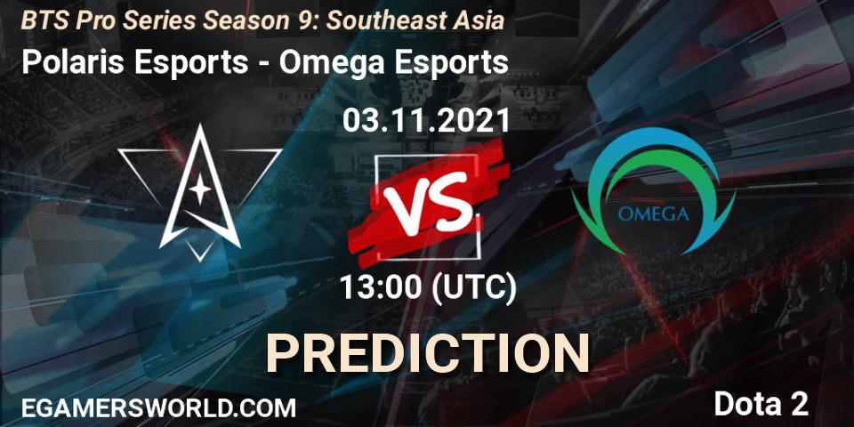 Polaris Esports vs Omega Esports: Betting TIp, Match Prediction. 03.11.2021 at 13:20. Dota 2, BTS Pro Series Season 9: Southeast Asia