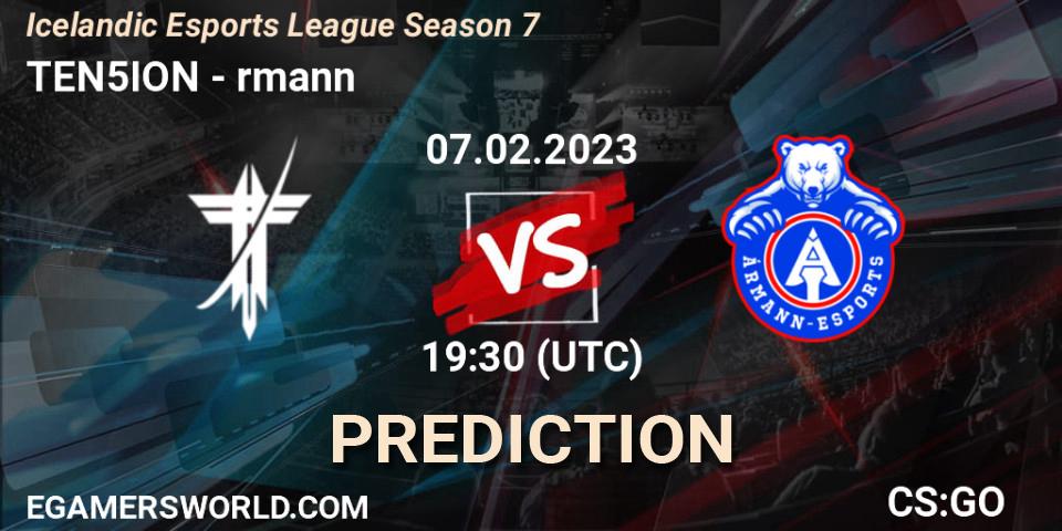 TEN5ION vs Ármann: Betting TIp, Match Prediction. 07.02.23. CS2 (CS:GO), Icelandic Esports League Season 7