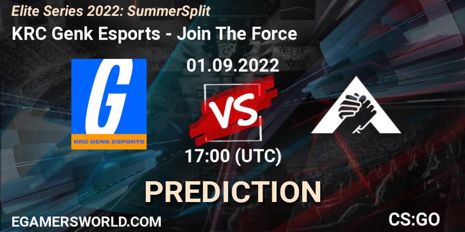KRC Genk Esports vs JoinTheForce: Betting TIp, Match Prediction. 01.09.22. CS2 (CS:GO), Elite Series 2022: Summer Split