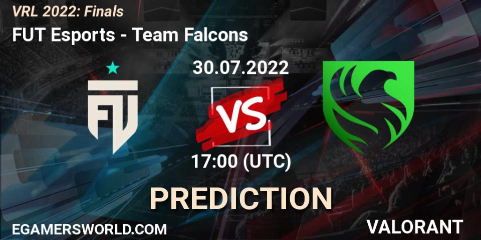 FUT Esports vs Team Falcons: Betting TIp, Match Prediction. 30.07.2022 at 17:00. VALORANT, VRL 2022: Finals